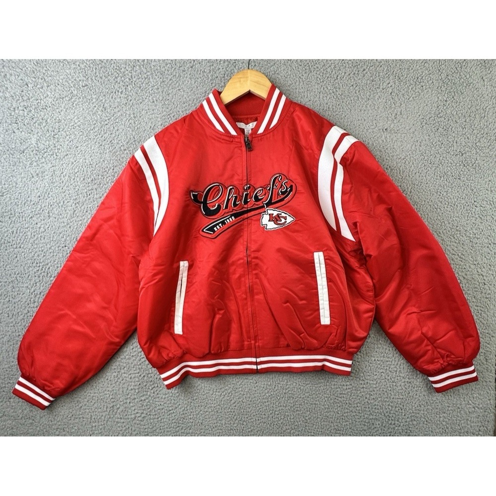 Kansas City Chiefs WEAR by Erin Andrews Bomber Jacket Womens XL Full-Zip NWT